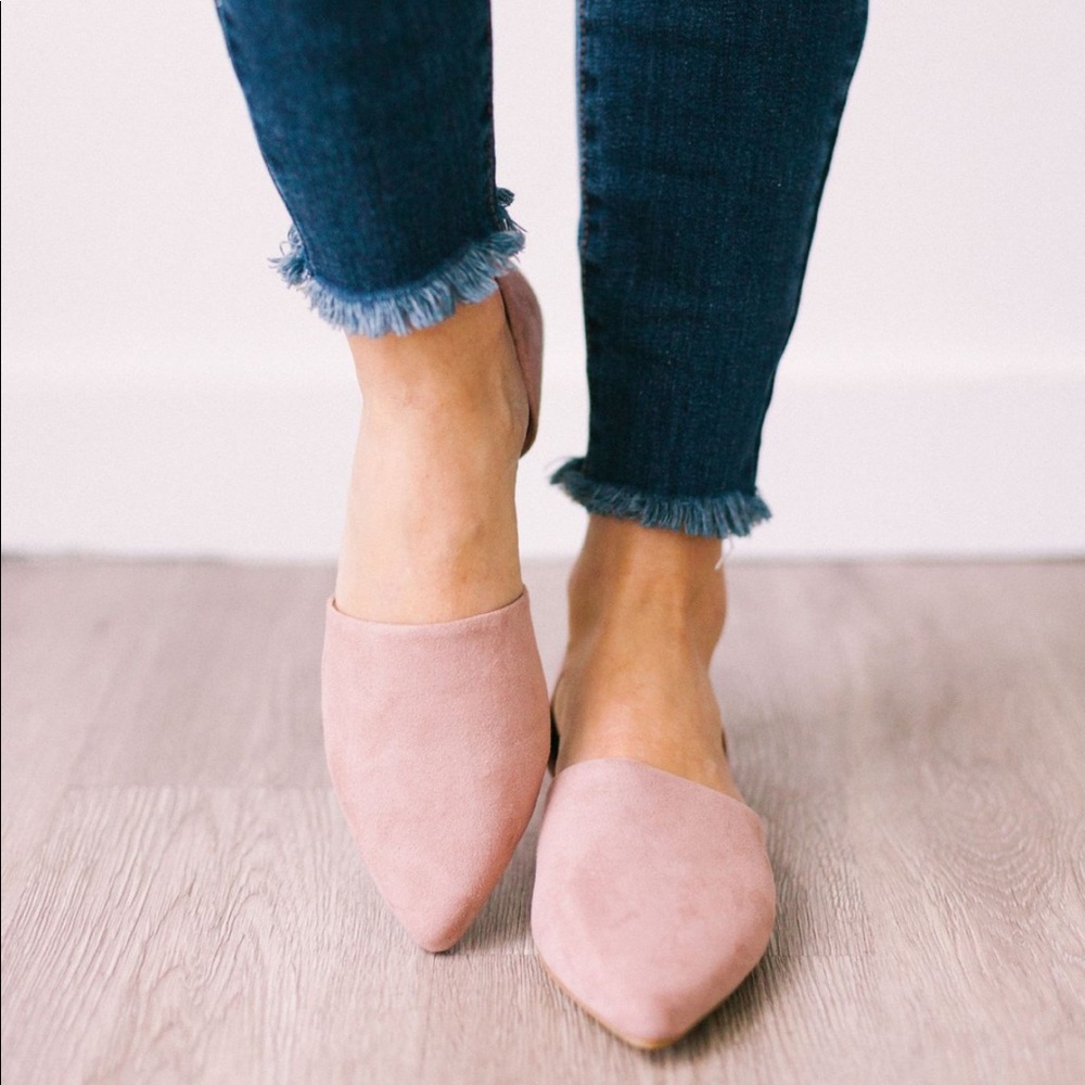 LADIES HEEL BACKED SUMMER MULES. ROSE - Picture 2 of 4